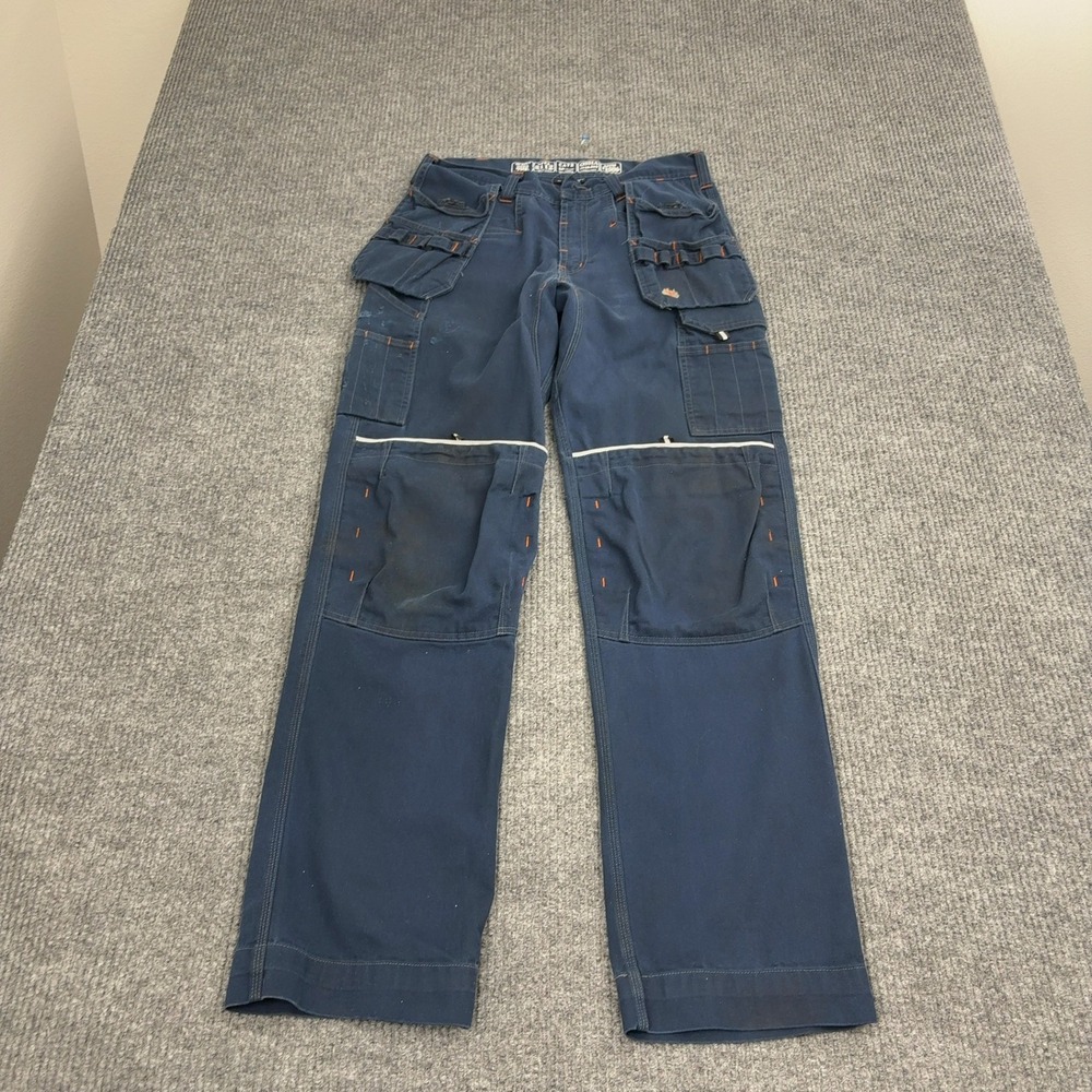 Kontra Work Pants Mens 32x36 Navy Blue FR Flame Resistant Utility Cargo Gorpcore
